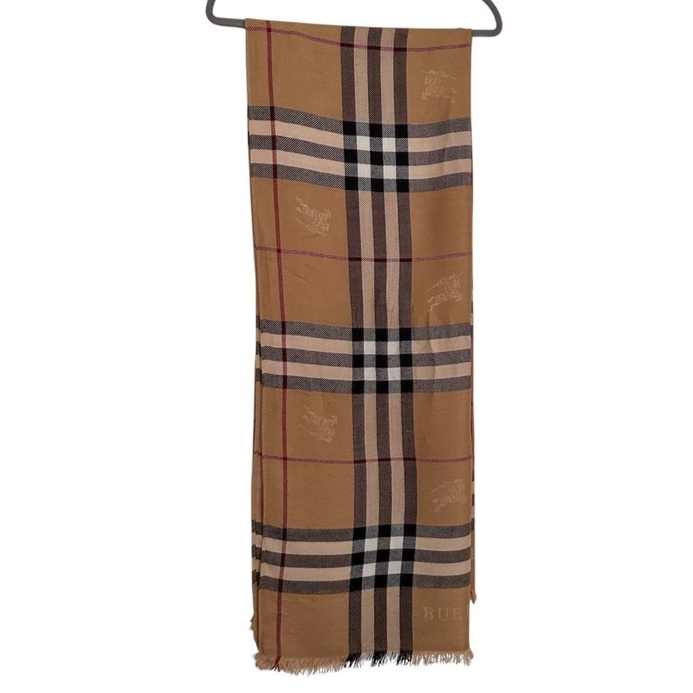 Burberry Cashmere Large Oversized Blanket Wrap Scarf Shawl - Picture 8 of 16